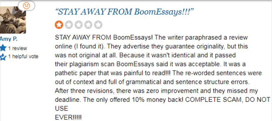 BoomEssays Customer Review