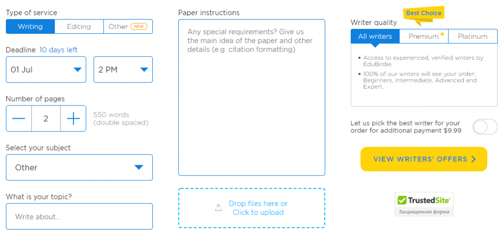 EduBirdie Order